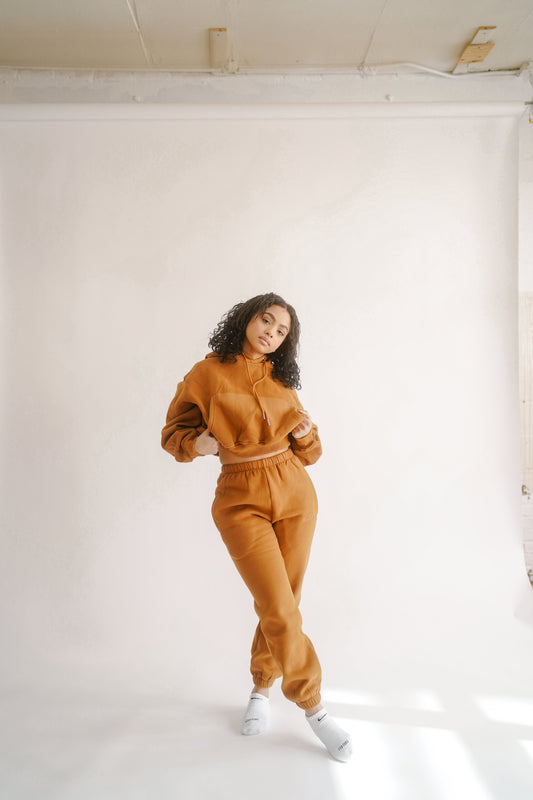 SOLID SWEATSUIT BROWN